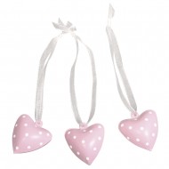 Clopotei metalici, Rayher, inima, baby pink, 3x2,5cm, 6 buc/set