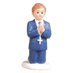 Polyresin communion boy, 7cm, kneeling