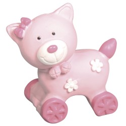 Polyresin cat, baby roz, 4.5x4.5x2cm