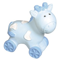 Polyresin horse, baby blue, 4.5x4.5x2cm