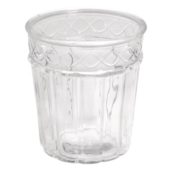 Vaza sticla Rayher, vintage, diam.13.5 cm, inaltime 15 cm