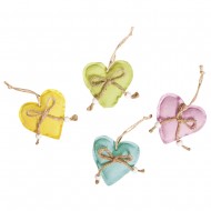 Inima textil, Rayher, DIVERSE CULORI, 8.5x8 cm, pretul este pe bucata