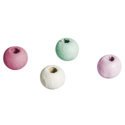 Margele Rayher din lemn for Deco, 9mm o, tab-bag 60pc