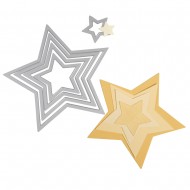 Sizzix set stante cu stele, Rayher, 5/set