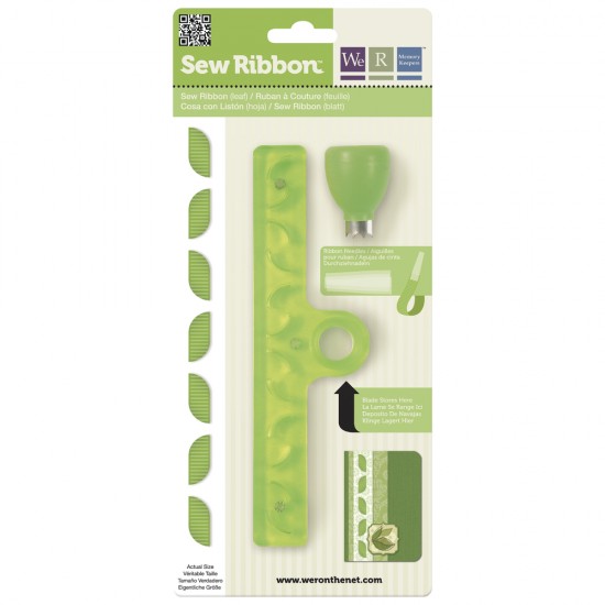 Coase Ribbon Punch & Stencil Set-Leaf, w. 3 ace de plastic, fila BLI 1 set