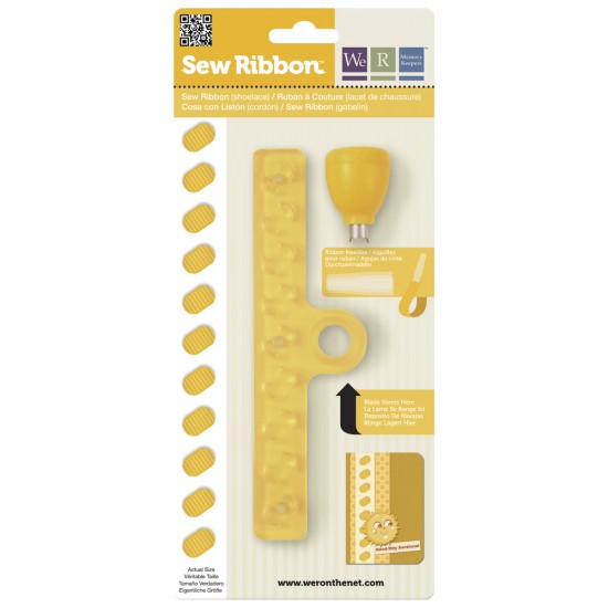 Sew Ribbon Punch & Stencil Set-Shoelace Rayher