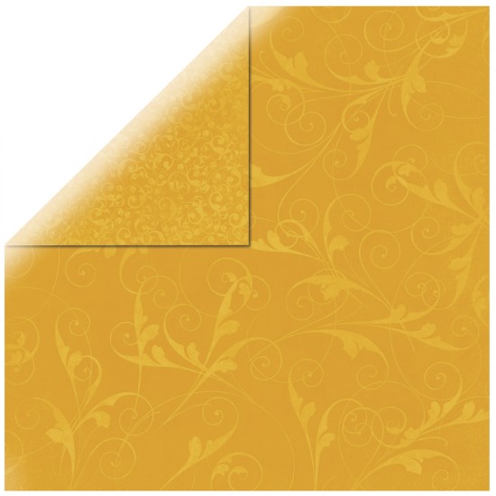 Hartie pentru scrapbooking Flourish, portocaliu, 30.5x30.5cm, 190g/m2