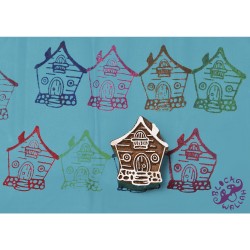 Stampila Rayher, suport lemn, Rayher, Casa, 6x5 cm Stampila Rayher, suport lemn, Rayher, Casa, 6x5 cm