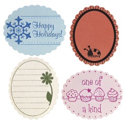 Pachet expansiune, design mediu, oval festonat, 4 piese/set