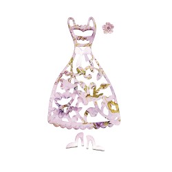 Matrita Sizzix Thinlits Set, rochie si pantofi, 12,38x7,62 cm-2,22x2,22 cm, 5 piese/set Matrita Sizzix Thinlits Set, rochie si pantofi, 12,38x7,62 cm-2,22x2,22 cm, 5 piese/set