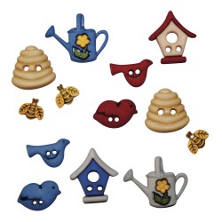 Nasturi - pasari a. albine, 13buc/set Nasturi - pasari a. albine, 13buc/set