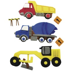 Deco autocolant: vehicul de constructii, 6buc/set Deco autocolant: vehicul de constructii, 6buc/set