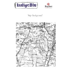 Stampila Rayher IndigoBlu, Map , dimensiune 110x105mm Stampila Rayher IndigoBlu, Map , dimensiune 110x105mm