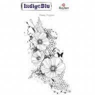 Stampila Rayher IndigoBlu, "Blazing Poppies", dimensiune 150x95 mm