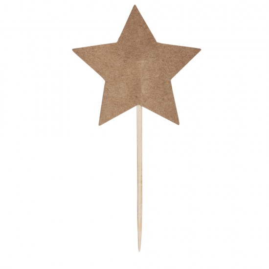 Deco stea, Rayher, natur, 4.5x8 cm,10 buc/set