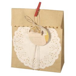 Gift bags 9x3,5x14cm,, 4xpackages+1cord, 3,36m, tab-bag