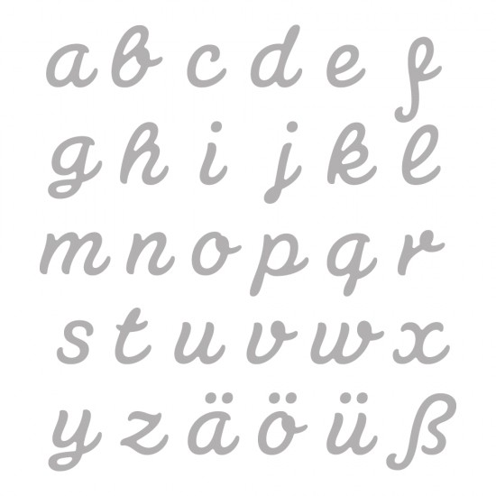 Sizzix stanta Rayher, alfabet, litere mici