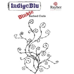 Stampila Rayher IndigoBlu, "Barbed Curls", dimensiune 80x65 mm Stampila Rayher IndigoBlu, "Barbed Curls", dimensiune 80x65 mm