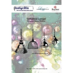 Stampila Rayher IndigoBlu, "Industrial Lamps" Stampila Rayher IndigoBlu, "Industrial Lamps"