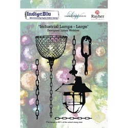 Stampila Rayher IndigoBlu, "Industrial Lamps Large" Stampila Rayher IndigoBlu, "Industrial Lamps Large"