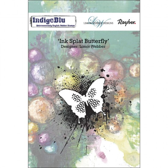 Stampila Rayher IndigoBlu, Ink Splat Butterfly