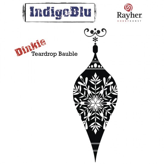 Stampila Rayher IndigoBlu, Teardrop Bauble