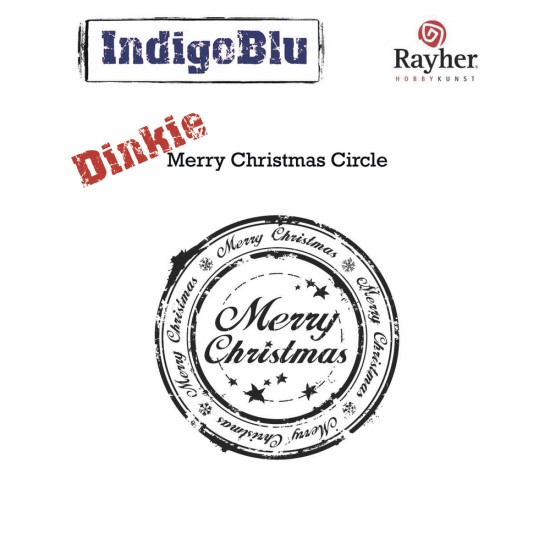 Stampila Rayher IndigoBlu, Merry Christmas Circle Dinkie