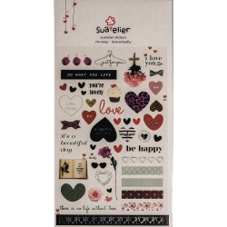 Sticker cu inimioare colorate, dimensiune 15x9.2 cm Sticker cu inimioare colorate, dimensiune 15x9.2 cm