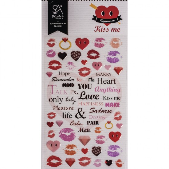 Sticker Kiss Me, dimensiune 15x9.2 cm
