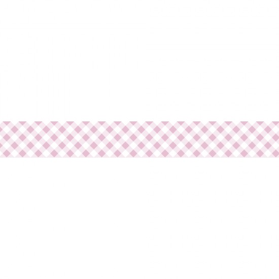 Banda adeziva, Rayher, latime 10 mm, lungime 15 m, culoare roz-alb