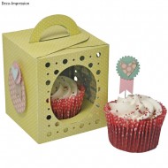 Sizzix Thinlits Plus Set- Box, Cupcake, 8.26x9.53x8.26cm, tab-blister