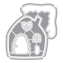 Matrita Rayher, Casuta de iarna, 1,4x0,9 cm-6,1-6,7 cm, 6 piese/set