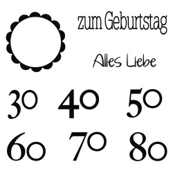 Stampila rotunda, ziua de nastere, 96.5x91x3 mm Stampila rotunda, ziua de nastere, 96.5x91x3 mm