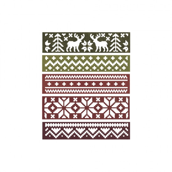 Sizzix Thinlits Set- Snowfall & Holid- &, 7.62x11.75cm, Tim Holtz, tab-bl