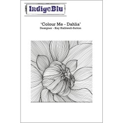 Stampila Rayher IndigoBlu, Colour me Dahlia , dimesniune 90x90 mm Stampila Rayher IndigoBlu, Colour me Dahlia , dimesniune 90x90 mm