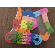 Puzzle lemn, pe numere, DIVERSE MODELE, pretul este pe bucata