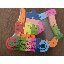 Puzzle lemn, pe numere, DIVERSE MODELE, pretul este pe bucata