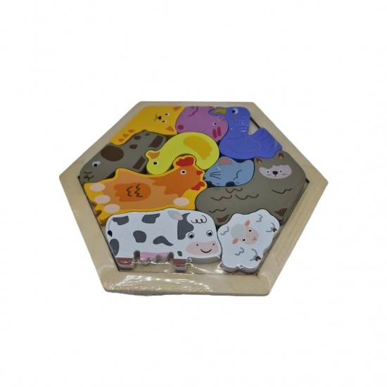 Puzzle lemn 16.5 x 16.5cm