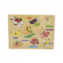 Puzzle lemn buton fructe