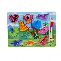 Joc lemn de pescuit animale dino