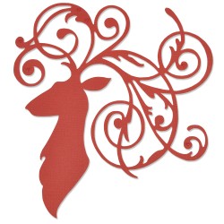 Sizzix Thinlits - Elegant Deer, 8.57x9.20cm, tab-blister Sizzix Thinlits - Elegant Deer, 8.57x9.20cm, tab-blister