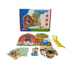 Joc lemn interactiv siret "Ferma " , 26 piese