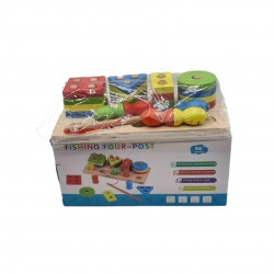 Joc lemn sortator cu 4 forme geometrice