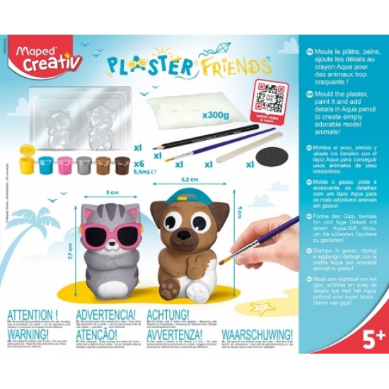 Set Creativ Plaster Friends Pisica & Caine Maped