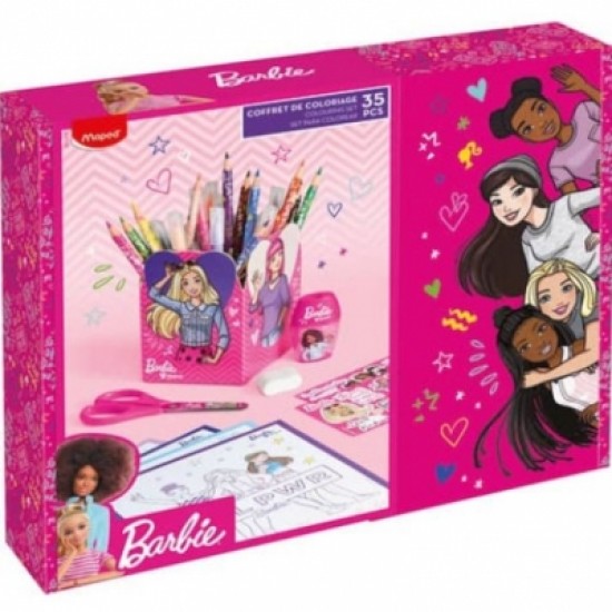 Set Creativ pentru copii, Maped Barbie, 35 piese