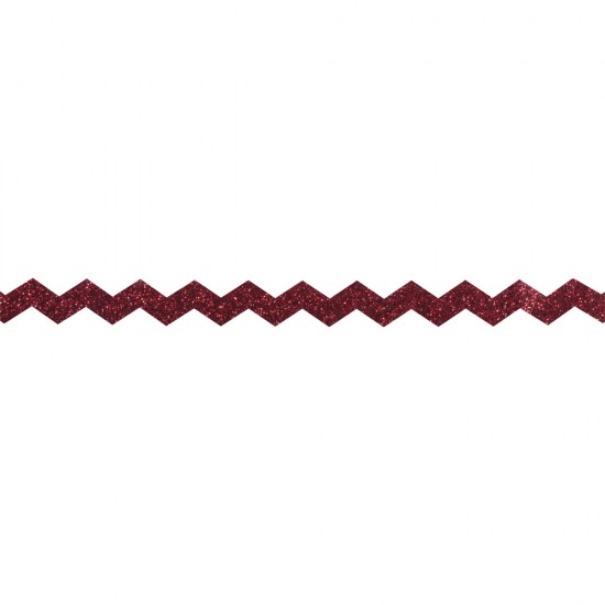 Snur Rayher, adeziv, cu sclipici, dimensiune 15 mm x 5 m, culoare rosu