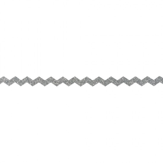 Snur Rayher, adeziv, cu sclipici, dimensiune 15 mm x 5 m, culoare argintiu