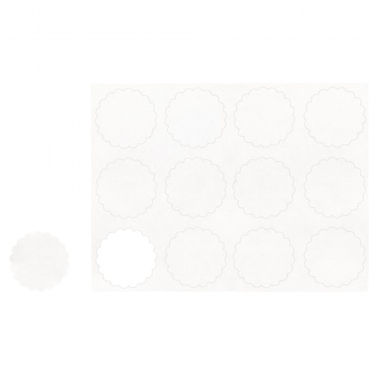 Stickere Rayher, albe, dimensiune 3,5 cm, 12buc/set