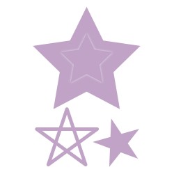 Sizzix stanta Rayher, stelute, dimensiune 2,2cm-4,5cm, 4 piese/set Sizzix stanta Rayher, stelute, dimensiune 2,2cm-4,5cm, 4 piese/set