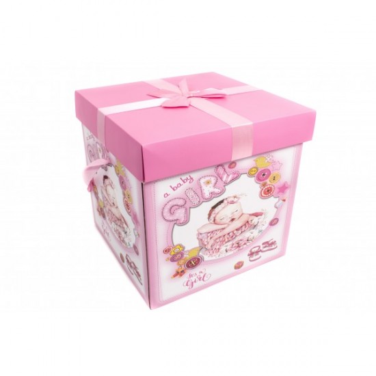 Cutie carton trusou , 28x28x28.5cm  , roz